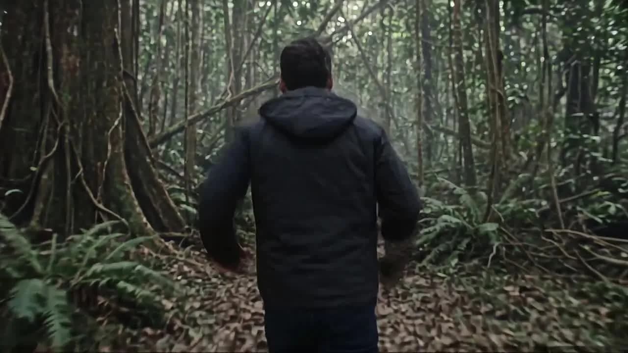 The runner reimagined in a lush jungle environment